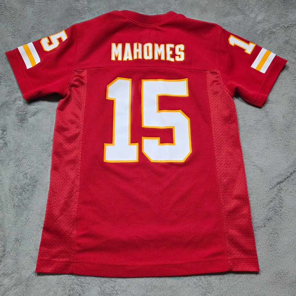 NFL Kansas City Chiefs Patrick Mahomes 15 Youth Medium Red Jersey Football Kids
